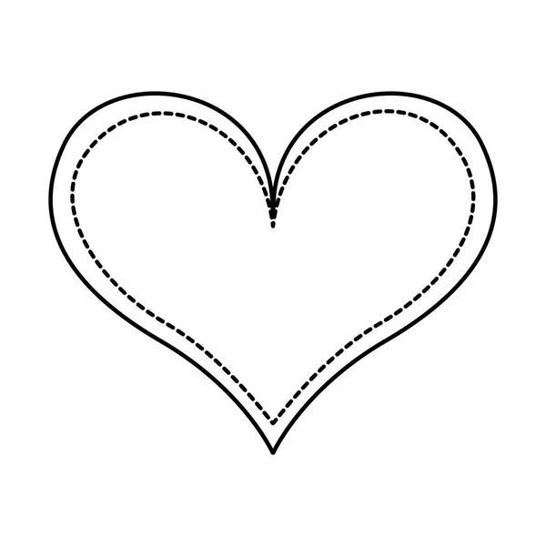 Coeur amour dessin icône — Image vectorielle