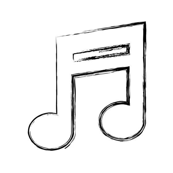 Note de musique icône isolée — Image vectorielle