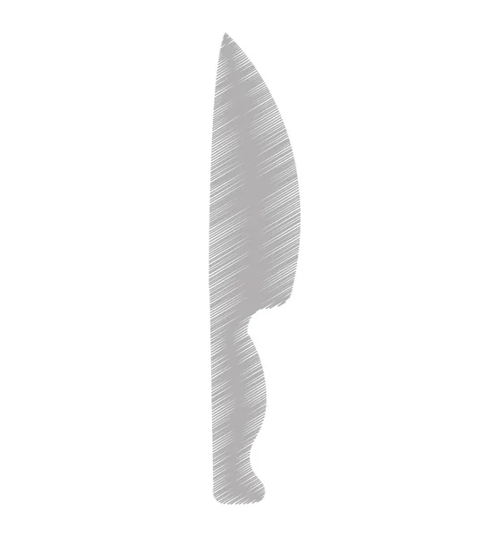 Cuchillo cubertería aislado icono — Vector de stock