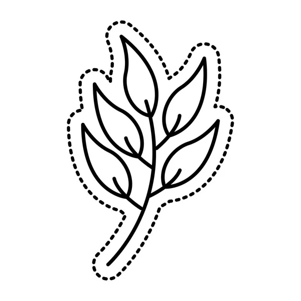 葉の分離アイコンを描画 — ストックベクタ