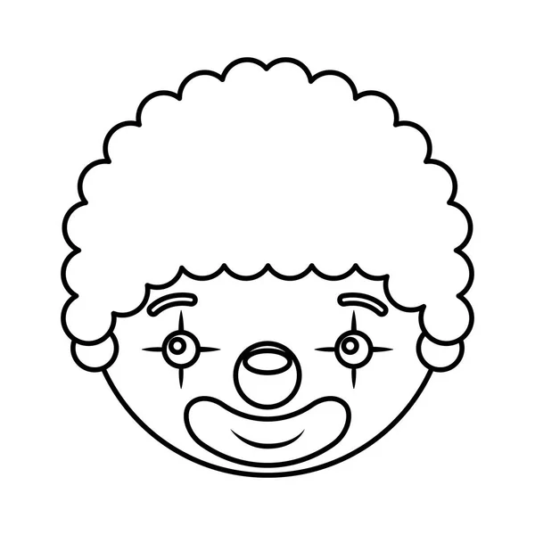 Circus clown character icon — Stock Vector