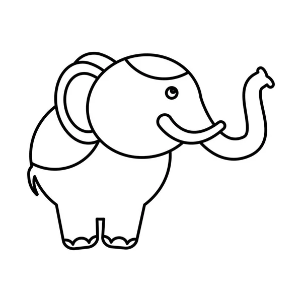 马戏团的大象孤立的图标 — 图库矢量图片