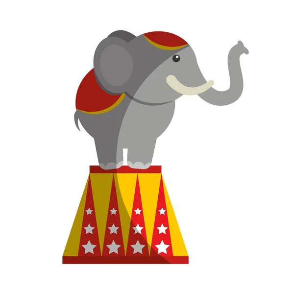 Cirque éléphant icône isolée — Image vectorielle