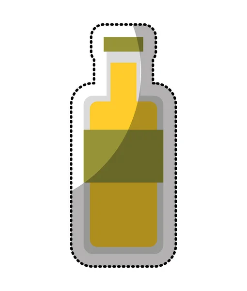 Bouteille d'huile icône isolée — Image vectorielle