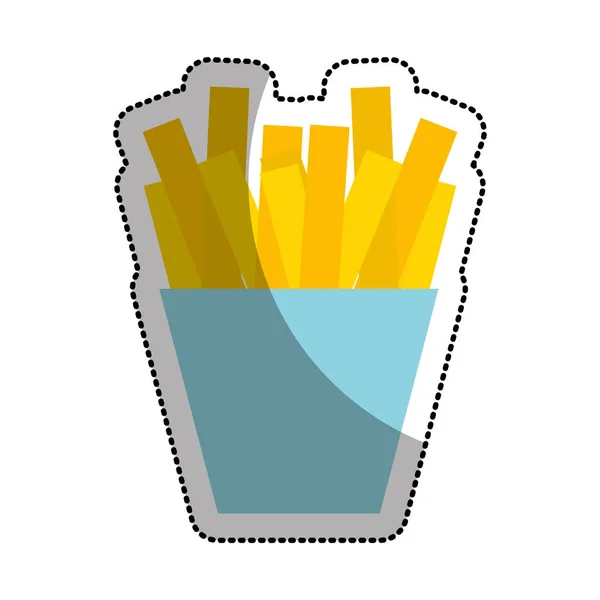 Franse frietjes aardappel geïsoleerde pictogram — Stockvector