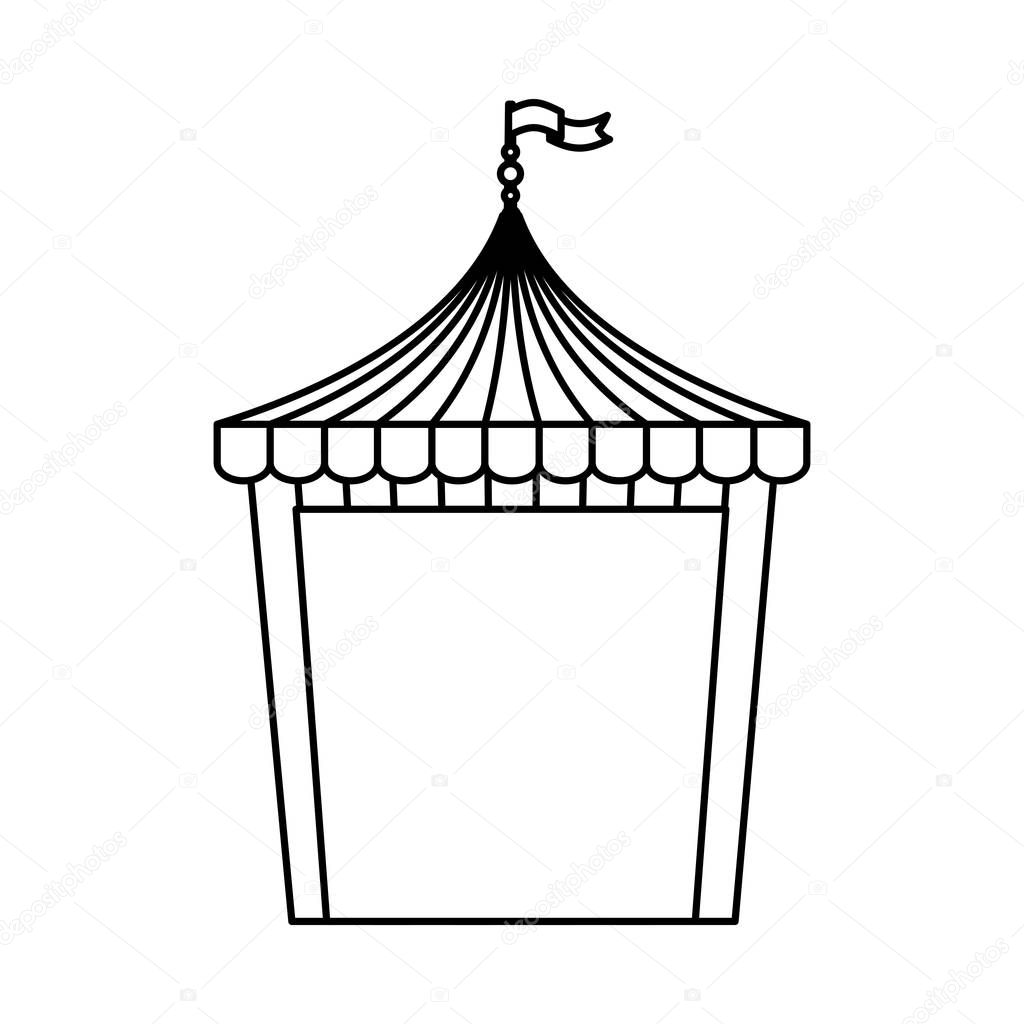 circus tent isolated icon