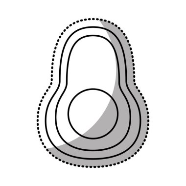 avokado taze sebze izole ikonu