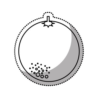 Turuncu taze meyve çizim simgesi
