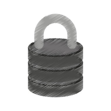 asma kilit güvenli izole simgesi