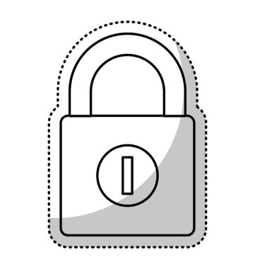 asma kilit güvenli izole simgesi