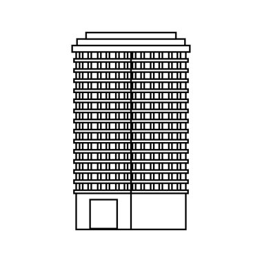 Dış cephe bina izole simgesi