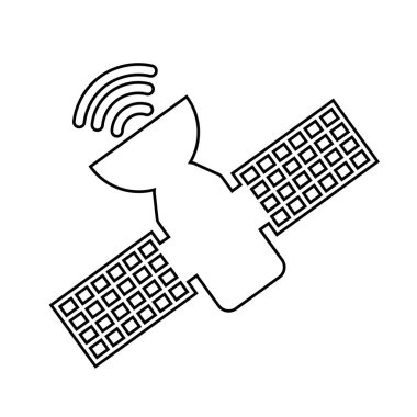 uydu alan izole simgesi