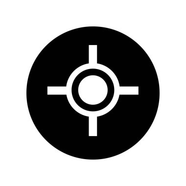 Hedef silah izole simgesini