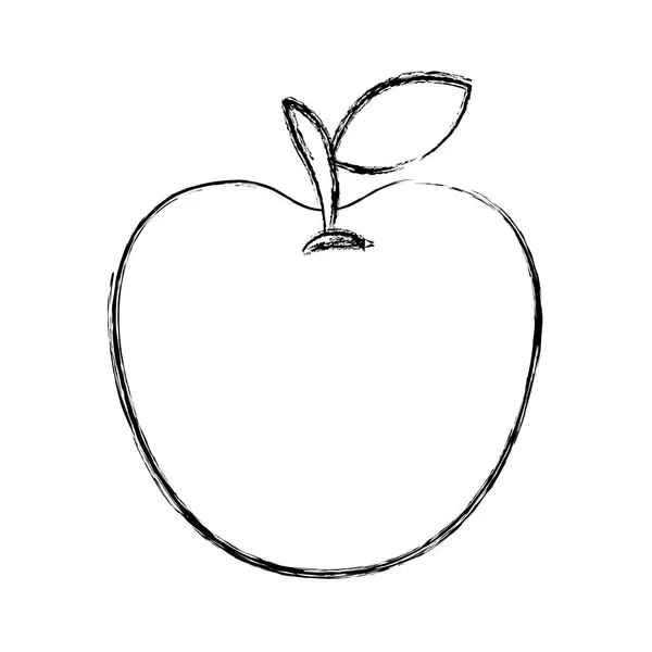 Ikona świeżych owoców jabłka — Wektor stockowy
