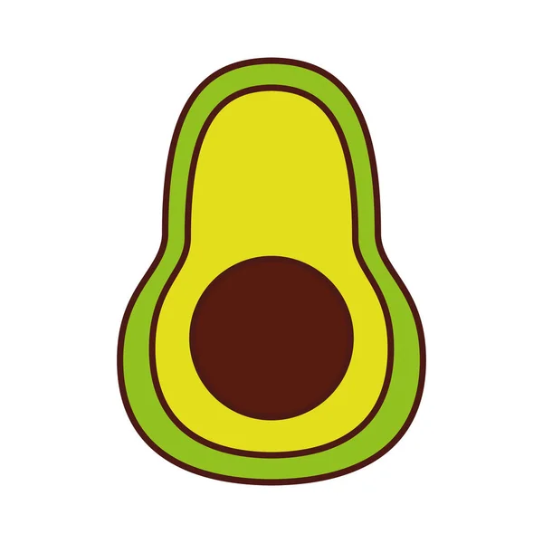 Avocado vers groente geïsoleerd pictogram — Stockvector