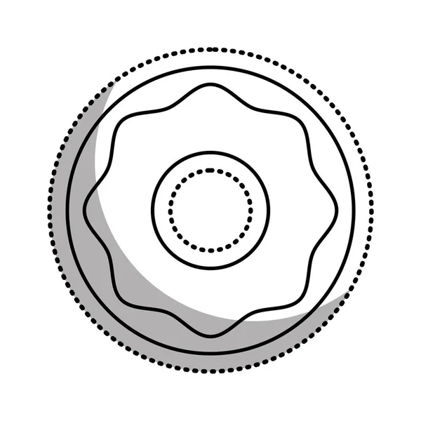 Donut doux icône isolée — Image vectorielle