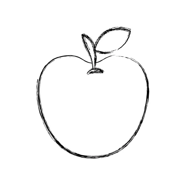 Ikona świeżych owoców jabłka — Wektor stockowy
