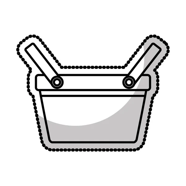 Shopping basket isolated icon — Stock Vector