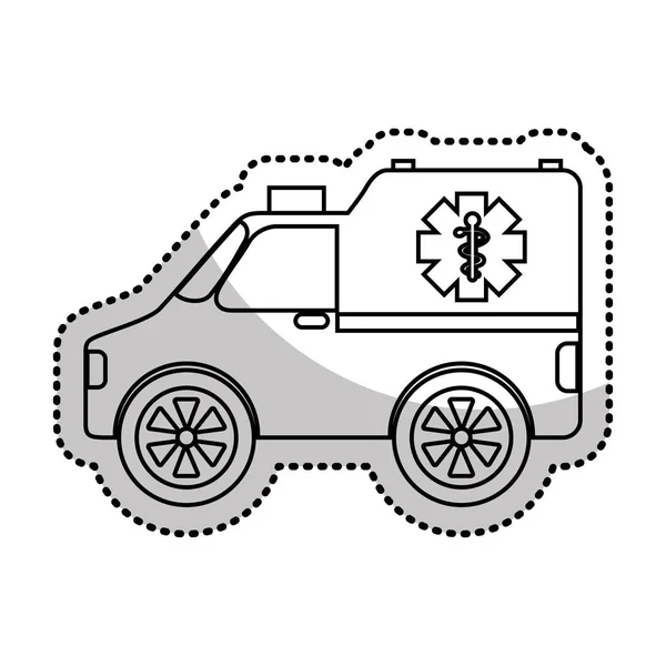 Ambulancia vehículo médico icono — Vector de stock