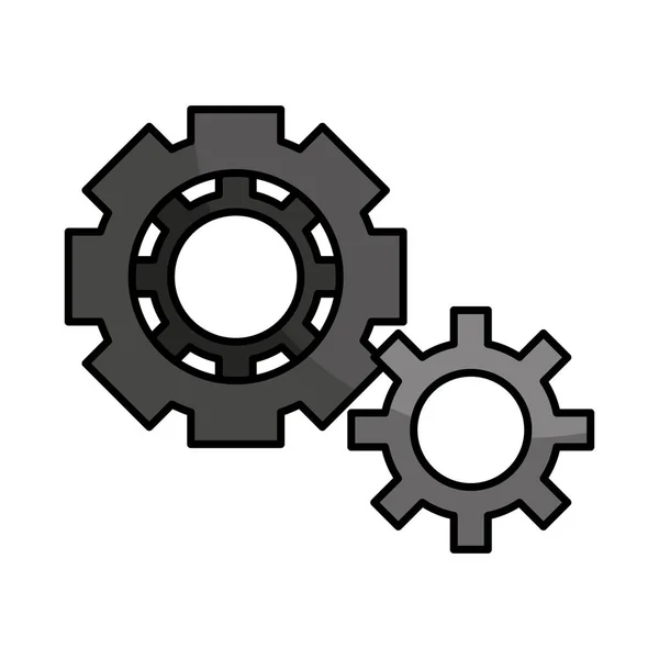 Engranajes máquina aislado icono — Vector de stock
