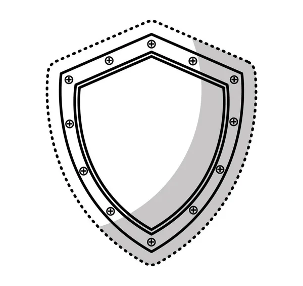 Escudo de seguridad aislado icono — Vector de stock