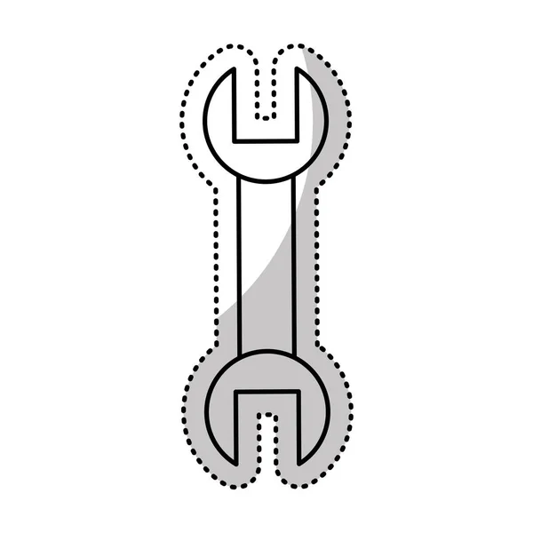 Llave herramienta icono aislado — Vector de stock