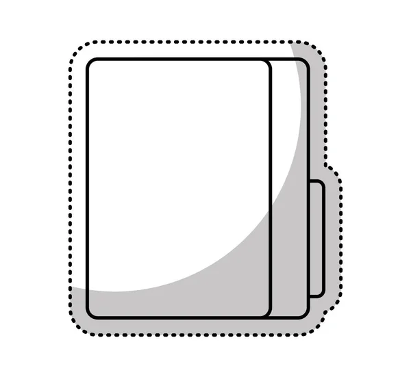 Izolované ikona složky Dokumenty — Stockový vektor