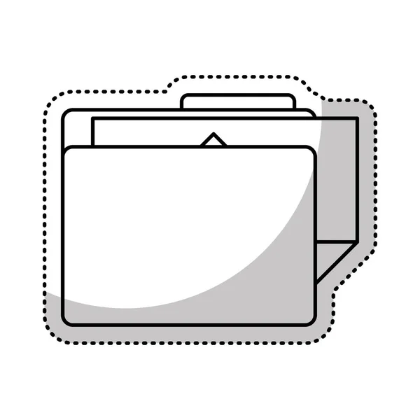폴더 문서 고립 된 아이콘 — 스톡 벡터