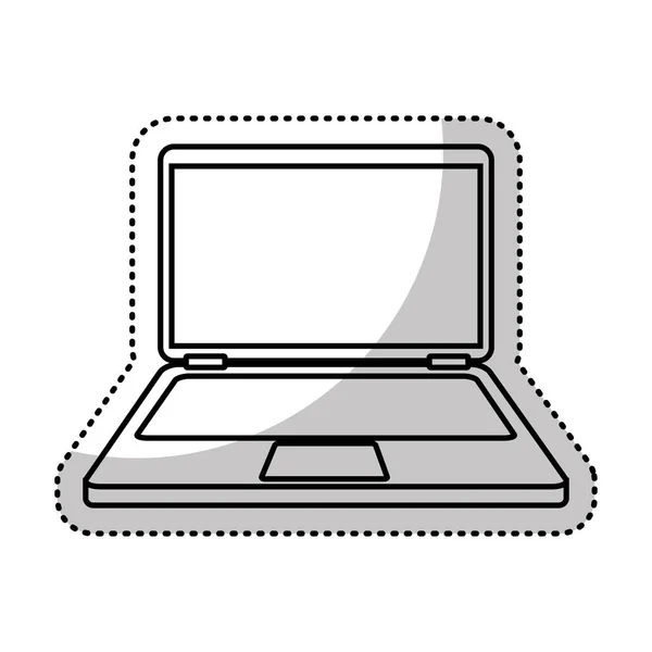 Laptop computer isolated icon — Stock Vector