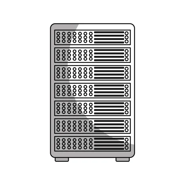 데이터 센터 서버 격리 된 아이콘 — 스톡 벡터