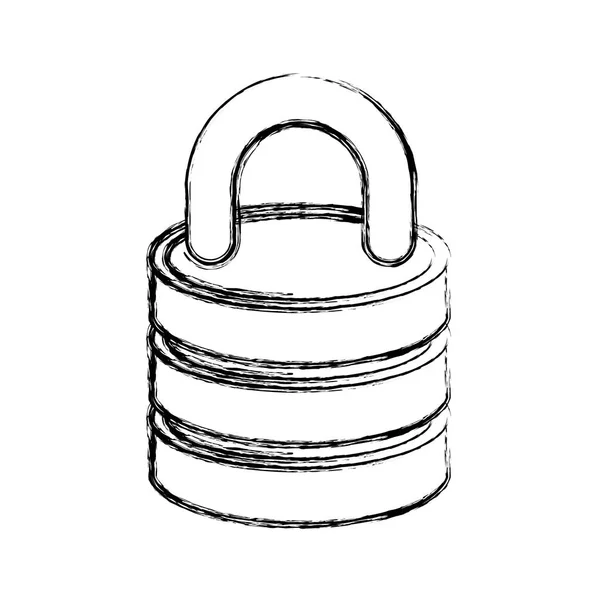 Vorhängeschloss sichert isoliertes Symbol — Stockvektor