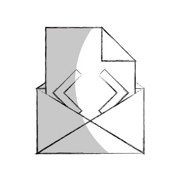 Enveloppe mail icône plate — Image vectorielle