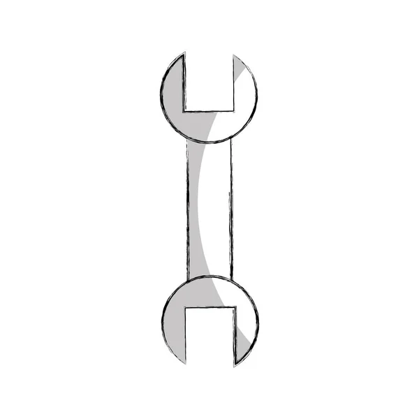 Geïsoleerde moersleutelpictogram gereedschap — Stockvector