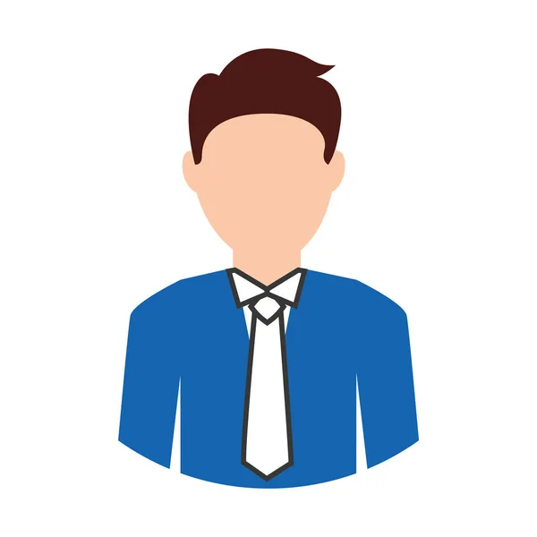 Homme d'affaires avatar icône isolée — Image vectorielle