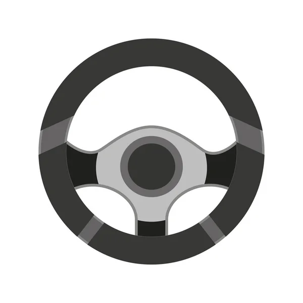 Steering wheel isolated icon — Stock Vector