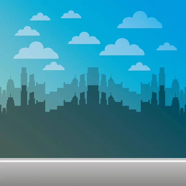 Cityscape pixelated isolated icon — Stock Vector
