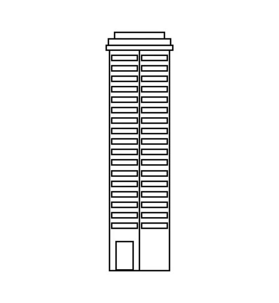 Exteriör byggnad isolerad ikonen — Stock vektor