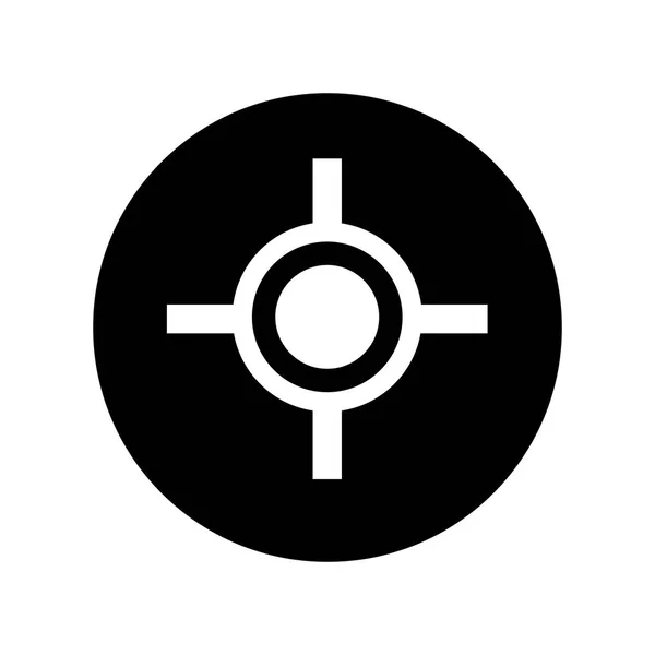 Pistolet cible icône isolée — Image vectorielle