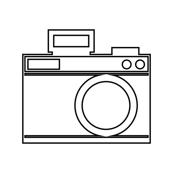 Ícone de desenho fotográfico da câmera — Vetor de Stock