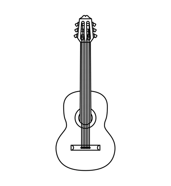 Gitar enstrüman izole simgesi — Stok Vektör