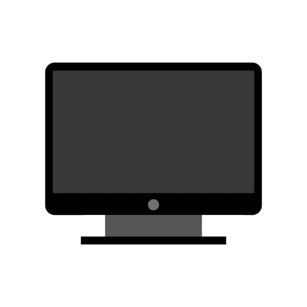 Monitor de ordenador icono aislado — Archivo Imágenes Vectoriales