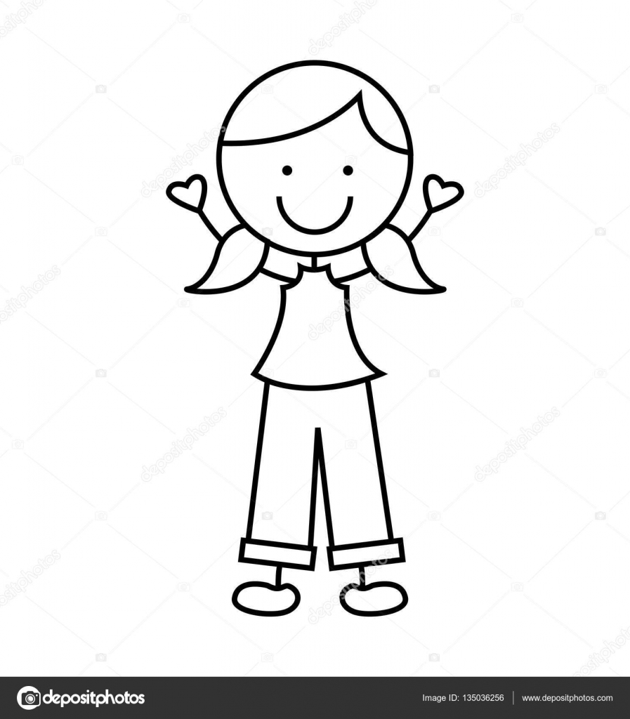 かわいい女の子キャラクター アイコン ストックベクター C Yupiramos 135036256