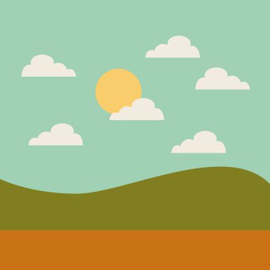 alan manzara izole simgesi