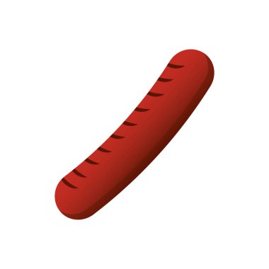 sosis ızgara izole simgesi