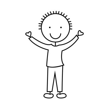 sevimli çocuk karakter simgesi