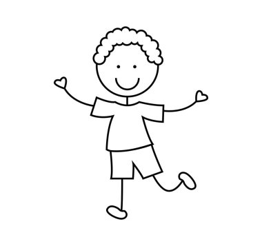 sevimli çocuk karakter simgesi