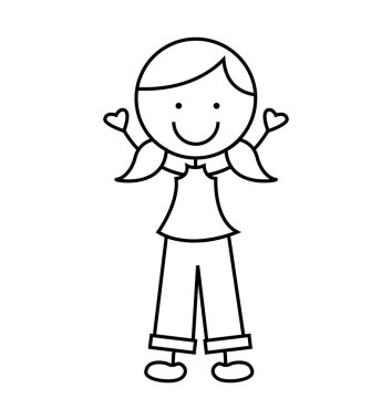 sevimli kız karakter simgesi