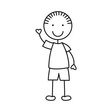 sevimli çocuk karakter simgesi