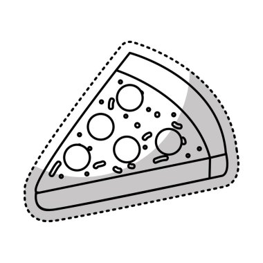 İtalyan pizza izole simgesi