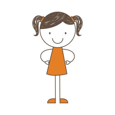 sevimli kız karakter simgesi